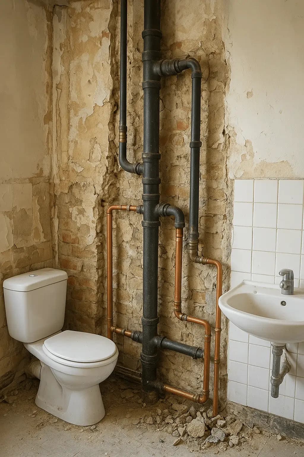 Stambyte installation byte av stammar rör vatten avlopp VVS Lynx Göteborg